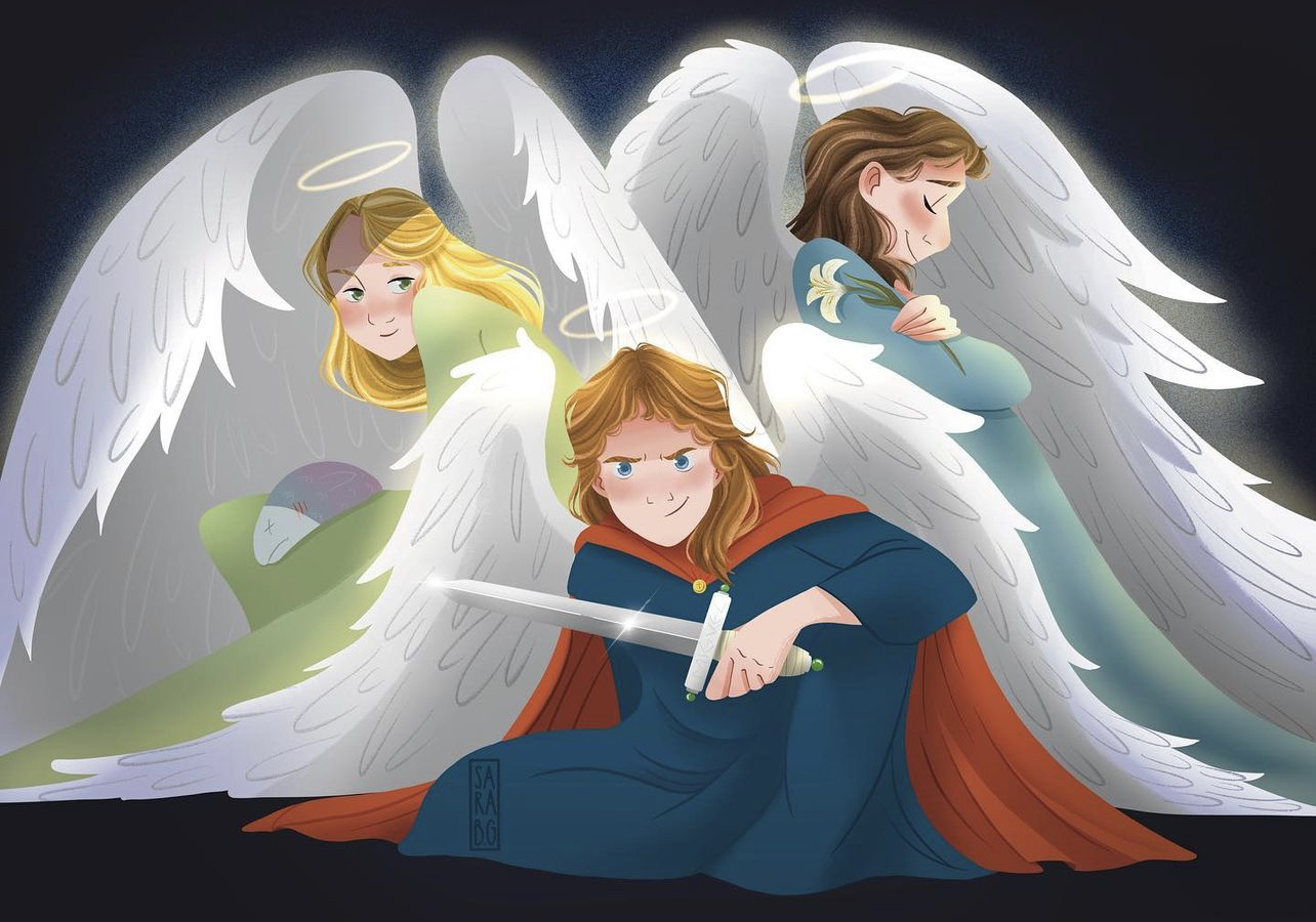 总领天使手中的剑、鱼和花-Happy Feast day of the Archangels